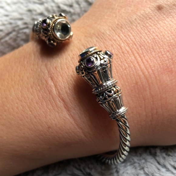 14k sterling Green Quartz Bracelet - Picture 6 of 7